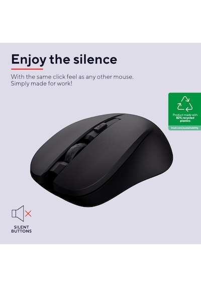 Mydo Sessiz Kablosuz Fare,%82 Plastik Geri Dönüştürülmüş 1000-1800 Dpı, Usb Alıcısı Saklanabilir, 2,4 Ghz Rf, Sol Ve Sağlayıcılar İçin, Pc, Dizüstü Bilgisayar, Mac İçin Fare, Siyah
