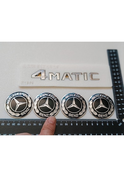 Glc43 Amg Uyumlu 4matıc Krom Bagaj Yazısı Ve Jant Arması Seti 3m 3d Abs