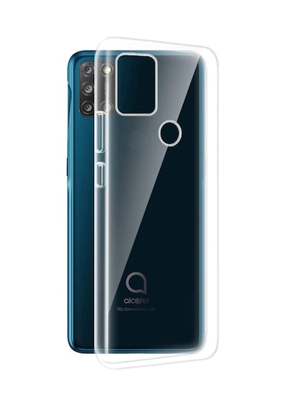Alcatel 3X 2020 Kılıf Süper Arka Koruma Silikon Nano Glass Renk Şeffaf
