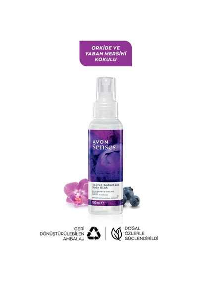 Avon Velvet Seduction Yaban Mersini ve Orkide Kokulu Vücut Spreyi 2 x 100 ML