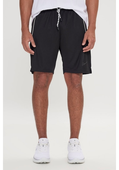 Ac&Co / Altınyıldız Classics Erkek Sıyah Standart Fit Normal Kesim Rahat Örme Şort Siyah