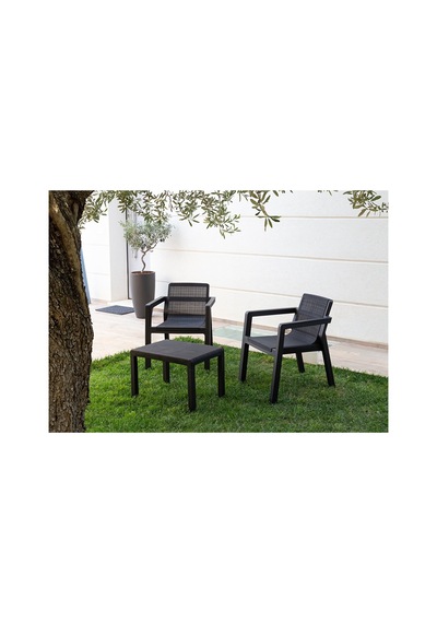 Riviera 2 Seats Art. 592 Sandalye Masa Takımı 2 Kişilik Antrasit
