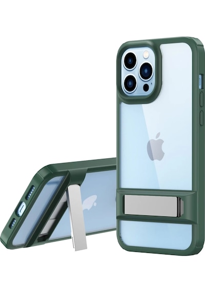 Newface Apple Uyumlu iPhone 13 Pro Kılıf Rolet Stand Kapak Lvsqvr - 21 - Yeşil