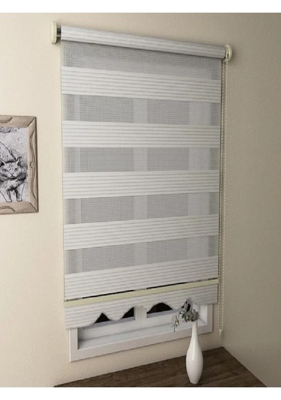 Pliseli Krem Mz481 Etekli Stor Zebra Perde 230 X 260 Krem