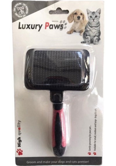 Luxury Paws Plastik Sap Otomatik Temizleyicili Köpek Fırçası M Boy