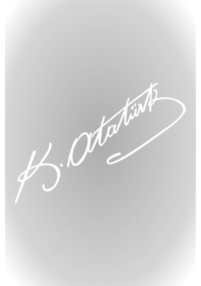 Beyaz 20 Cm Kemal Atatürk İmza Sticker Araba Oto Araç Sticker, Qakm563