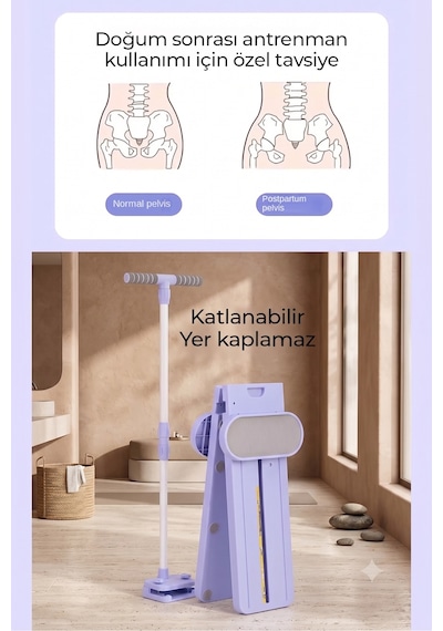 Aç Kapa Egzersiz Aleti Katlanabilir Pilates Tahtası Spor Kayak Egzersiz Aleti Mor