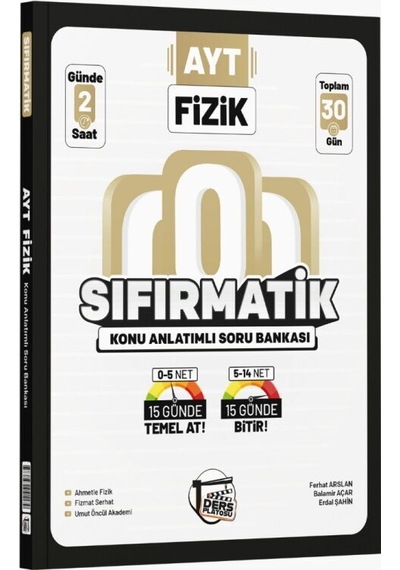 Ders Platosu Ayt Fizik Sıfırmatik Konu Anlatımlı Soru Bankası