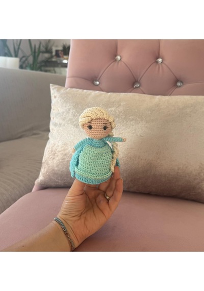 Mini Elsa Amigurumi Oyuncak Bebek 11 Cm 10