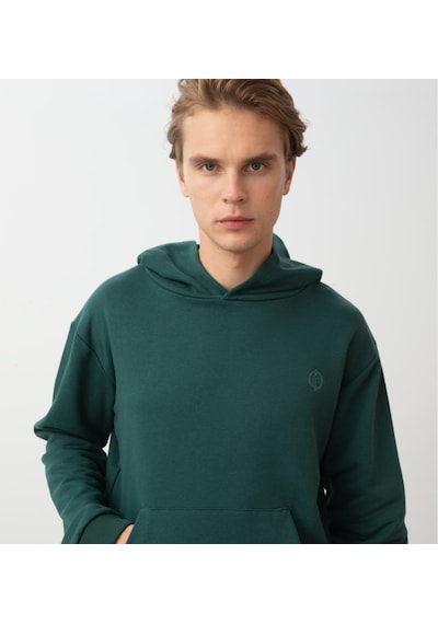 Nors Kvasir Kapüşonlu Sweatshirt Nefti Yeşil 001