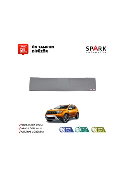 Dacia Duster 2018-2024 Yıl Aralığı Uyumlu Ön Tampon Difüzör