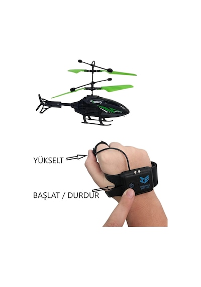 1. Kalite El Sensörlü Uzaktan Kumandalı Helikopter Şarj Edilebilir 20 Cm.