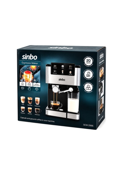 Espresso Kahve Makinesi 6 Programlı, 1.5l Su & 500ml Süt Hazneli Renkli