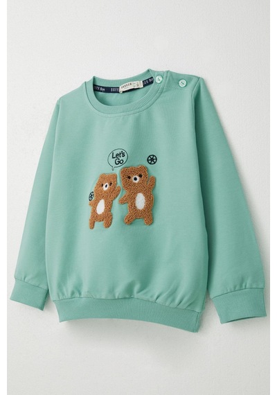 Breeze Erkek Bebek Eşofman Takım Sevimli Kabartmalı Aycık Arkadaşlar Baskılı 9 Ay-3 Yaş, Su Yeşili Su Yeşili Breeze Erkek Bebek Eşofman Takım Sevimli Kabartmalı Aycık Arkadaşlar Baskılı 9 Ay-3 Yaş, Su Yeşili Su Yeşili