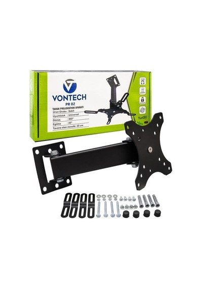 Ayrex Vontech Pr-02 20 Cm 360 Teleskopik Tavan Projeksiyon Askı Aparatı