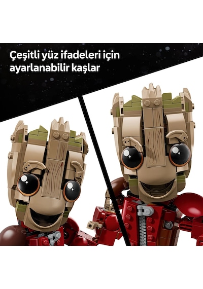 LEGO® ǀ  Marvel Yağmacı Tulumlu Groot 76341 - 10 Yaş ve Üzeri Çocuklar için Minfigür İçeren Yaratıcı Oyuncak Yapım Seti (604 Parça)