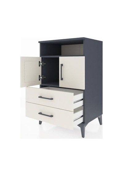 Hyperion Komodin 2 Raflı 2 Çekmeceli 2 Kapaklı 60x44x96 Antrasit-aytaşı Antrasit Hyperion Komodin 2 Raflı 2 Çekmeceli 2 Kapaklı 60x44x96 Antrasit-aytaşı Antrasit
