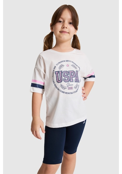 U.S. Polo Assn. Kız Çocuk Beyaz Pijama Takım 50326610-vr013
