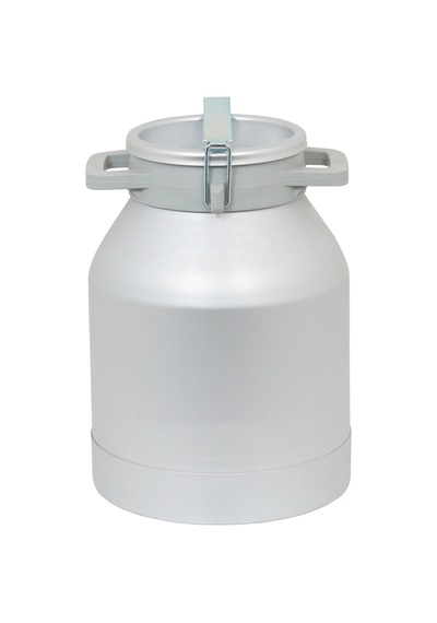 Melasty Süt Sağma Makinesi Alüminyum Süt Güğümü 10 Litre İki Kulp-tek Saplı Kapaklı Dar Ağız -1739