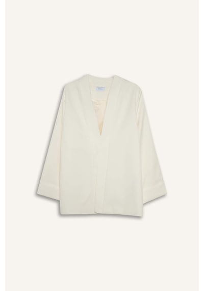 Defacto Relax Fıt Blazer Ceket H2400ax26sper105 Ekru-er105