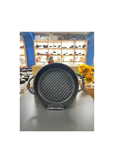 Izgaralık 28 Cm Yuvarlak Gril Tava Siyah - 661962688 Siyah