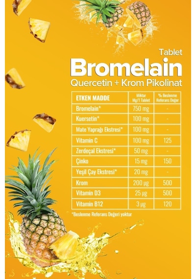 Zühre Ana Bromelain 60 Tablet