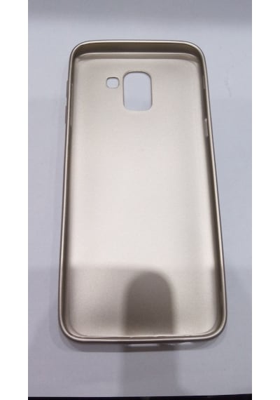 Samsung Uyumlu J6 Android Cep Telefonu Silikon Arka Kılıf Gold Renk Kılı