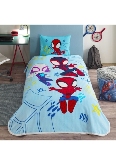 Taç Lisanslı Spidey Amazing Teamtek Kişilik Pamuk Pike Takımı 000000001000049938 Çok Renkli