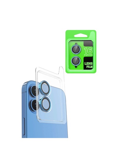 Apple İphone 16 Plus Uyumlu Raze Metal Kamera Lens - Lacivert