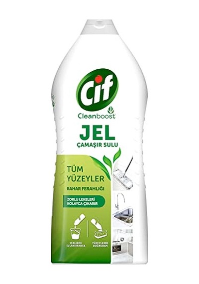 Cif Jel Yüzey Temizleyici Cleanboost Tüm Yüzeyler İçin Leke Çıkarıcı Çamaşır Sulu Bahar Ferahlığı 1500 Ml
