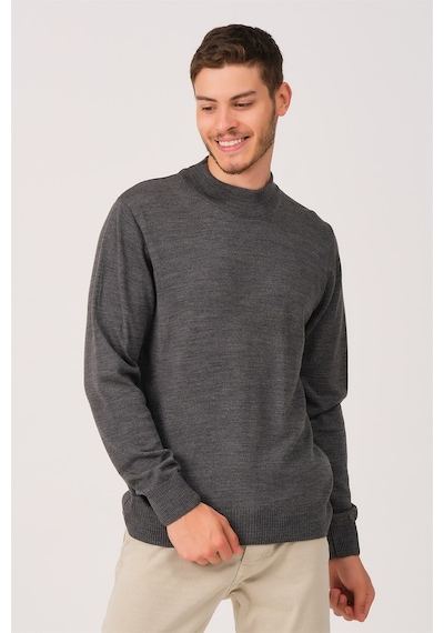 V0004 Dewberry Erkek Turtleneck Kazak-füme