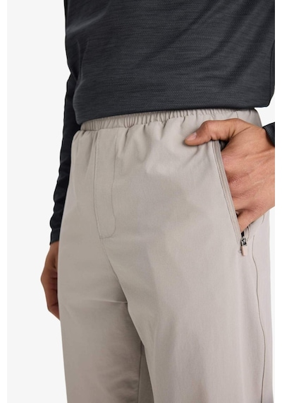 Defacto Defactofit Slim Fit Dar Kesim Fermuar Cepli Dokuma Sporcu Jogger F1288ax25augr317 Gri