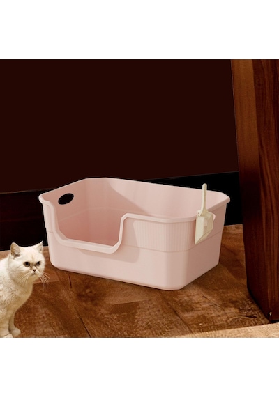 Çerçeveli Kedi Tuvaleti Kedi Tuvaleti Ev Kedileri İçin Büyük Kedi Tuvaleti