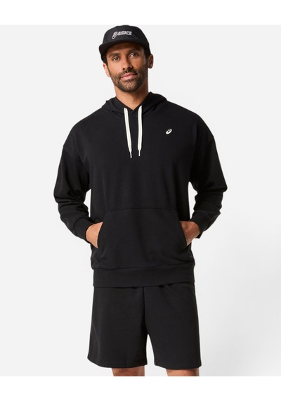 Asics French Terry Relaxed Pullover Hoodıe Erkek Siyah Sweatshirt 2031f449-001