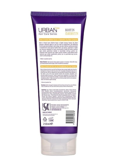 Biotin & Keratin Dökülmeye Eğilimli Saçlara Özel Saç Bakım Şampuanı 250 Ml- Vegan
