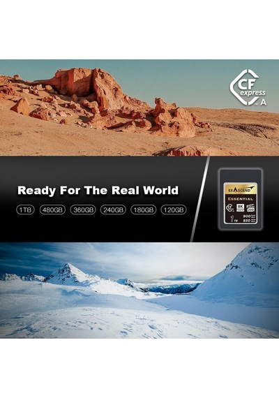 Exascend 120 Gb / 180 Gb / 240 Gb Essential Cfexpress Tip A Kart, Sürekli Okuma 800 Mb/s, Sony A1 /