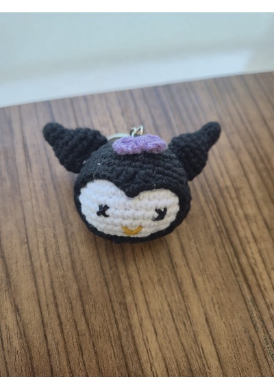 Amigurumi Kuromi Anahtarlık Altın - Siyah