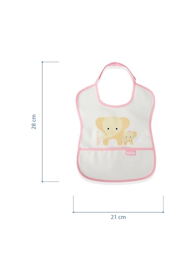 Babyjem Poli Muşamba Mama Önlüğü Küçük Pembe