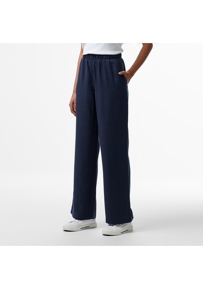 Nautica Kadın Lacivert Regular Fit Keten Karışımlı Pantolon Düz 55p703t Lacivert