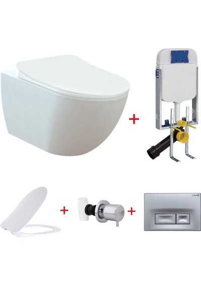 Creavit Fe322 Kanalsız Rimoff Gömme Rezervuar Set