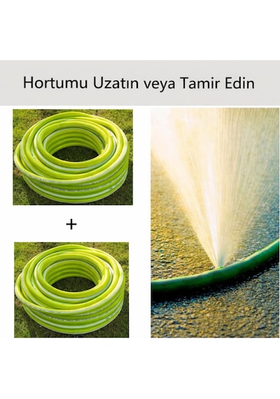 1/2 Lux Hortum Eki 3 Adet Bahçe Hortumu Hızlı Bağlantı Aparatı Dayanıklı Sulama Adaptörü 1