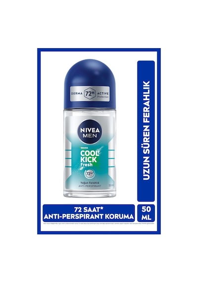 Men Erkek Roll-on Deodorant Cool Kick 50ml, 72 Saat Anti-perspirant Ter Koruma, Kaktüs Suyu