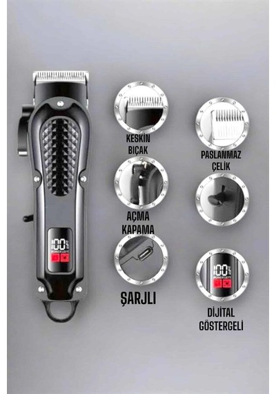 Tıraş Makinesi Taşınabilir Özel Kesim Paslanmaz Çelik Bıçaklı Mh-hs6833-4967