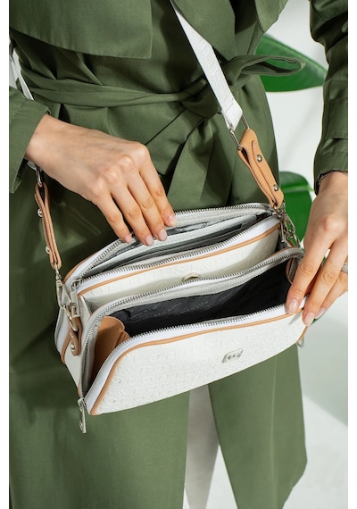 Just Polo Günlük Kombinlere Uygun Kadın Omuz Çantası 6011mh Beyaz Camel