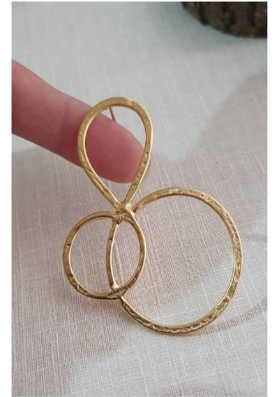 Çelik Aşk Küpe Gold
