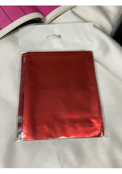 Tek Renk Lüx Hediye Paketi Poşet Bantlı Red Wrap 11x12 Cm Kırmızı 50lı Genel