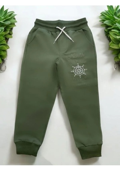 Zekids Erkek Çocuk Beli Paçası Lastikli Eşofman Alt-14325 YESIL