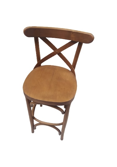 Sandalye Zus709 ÇAPRAZ BAR Model Klasik Mobilya Kayın Torna Retro 1Adet Natüre ceviz renk El Yapım
