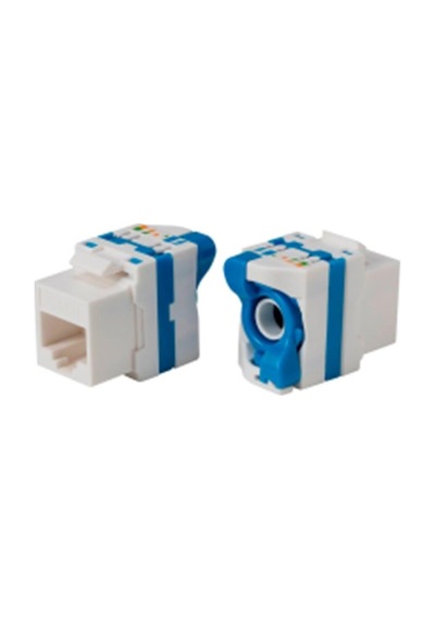 Kj-uc6-18056db Cat6 Utp 180 Derece Çevirmeli Keystone Jack Mavi Renk