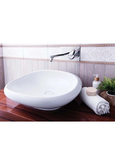 VitrA İstanbul 4520B403-0016 Çanak Lavabo, 50 CM Beyaz, VitrA Clean